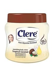 Clere Tropical Coconut Body Cream, 500ml