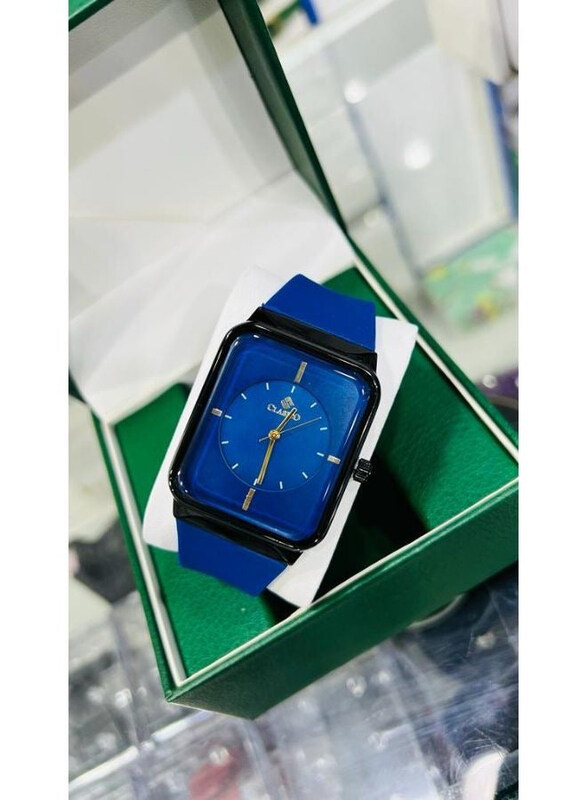 

Clasico Analog Watch Unisex with Silicone Band, Blue