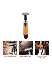 Kemei KM-1910 One Blade Rechargeable Electric Shaver, Yellow/Black