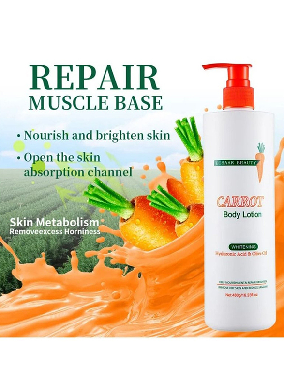 Disaar Carrot Whitening Body Lotion, 480gm