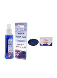 Kuwait Shop Rose Water with Moroccan Nella Blue 200ml + Moroccan Nella Soap 100gm, 2 Pieces