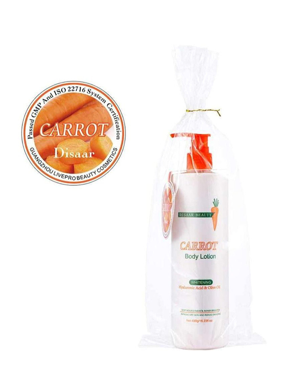 Disaar Carrot Whitening Body Lotion, 480gm