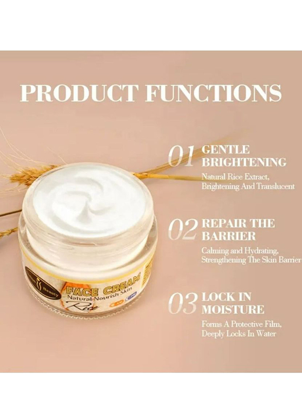 Aichun Beauty Skin Care Whitening Moisturizing Anti Aging Anti Freckle Rice Face Cream, 50ml