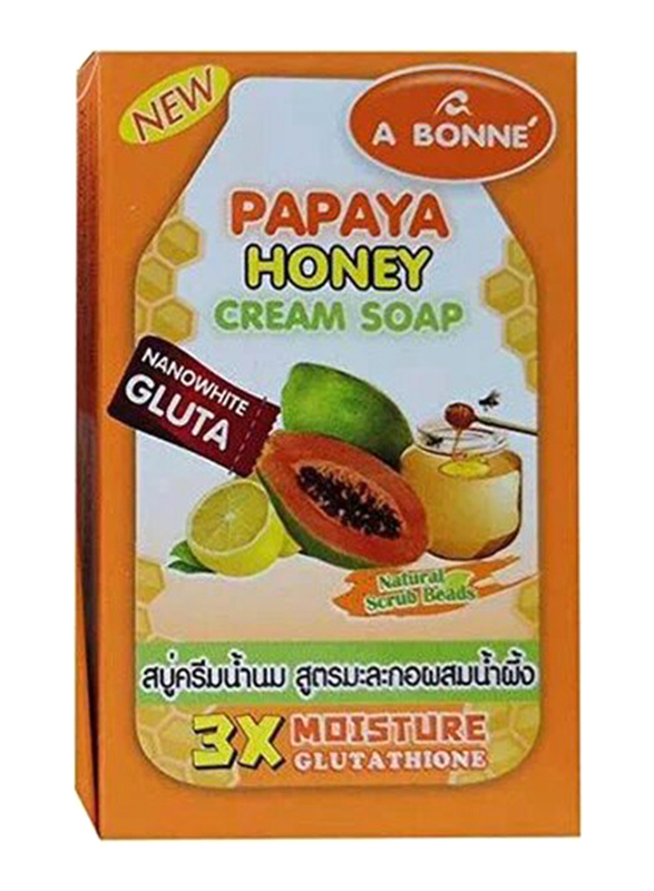 A Bonne Papaya Honey Cream Soap, 90gm