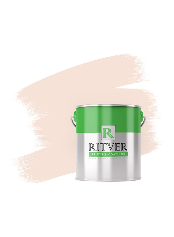 Ritver Premium Water-Based Wall Paint Emulsion, 3.6L, Wood Pink 109