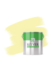 Ritver Premium Water-Based Wall Paint Emulsion, 3.6L, Lemon Yellow 202