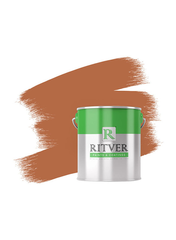 Ritver Premium Water-Based Wall Paint Emulsion, 3.6L, Dirty Orange 252