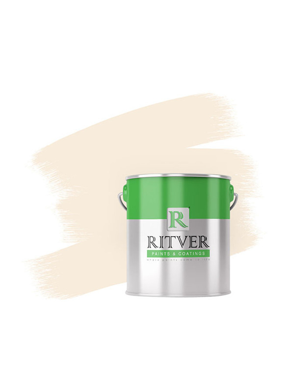 Ritver Premium Water-Based Wall Paint Emulsion, 3.6L, Calm Cream 111