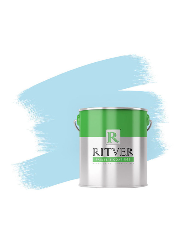 Ritver Premium Water-Based Wall Paint Emulsion, 3.6L, Favorite Blue 501