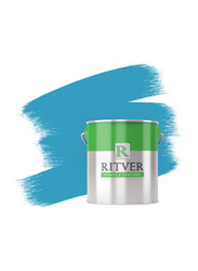 Ritver Premium Water-Based Wall Paint Emulsion, 3.6L, Dark Turquoise 504