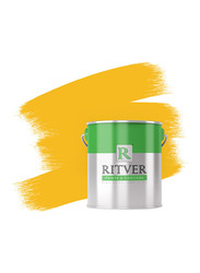Ritver Premium Water-Based Wall Paint Emulsion, 3.6L, Autumn Yellow 201