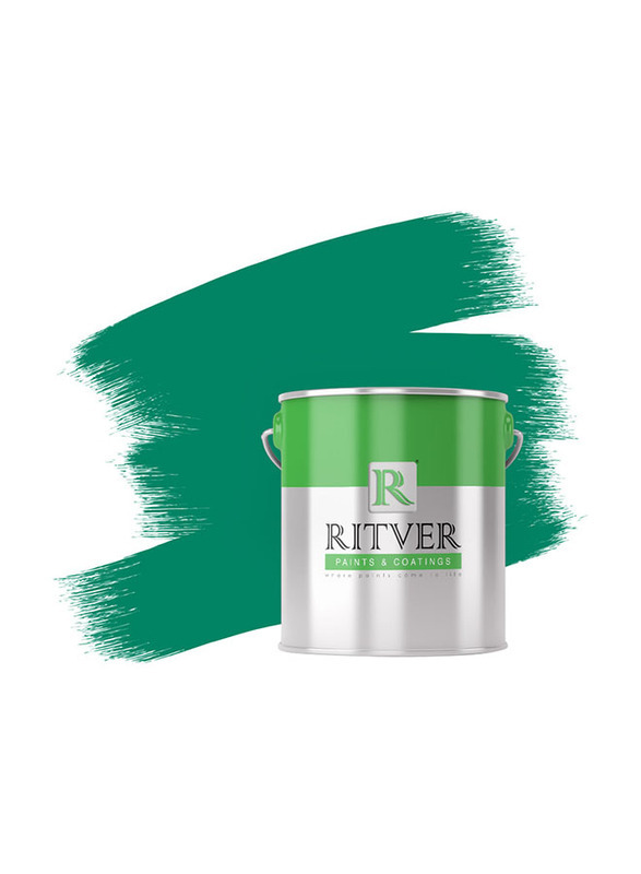Ritver Premium Water-Based Wall Paint Emulsion, 3.6L, Shutter Green 614