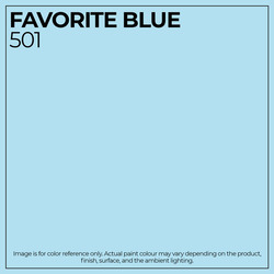 Ritver Premium Water-Based Wall Paint Emulsion, 3.6L, Favorite Blue 501