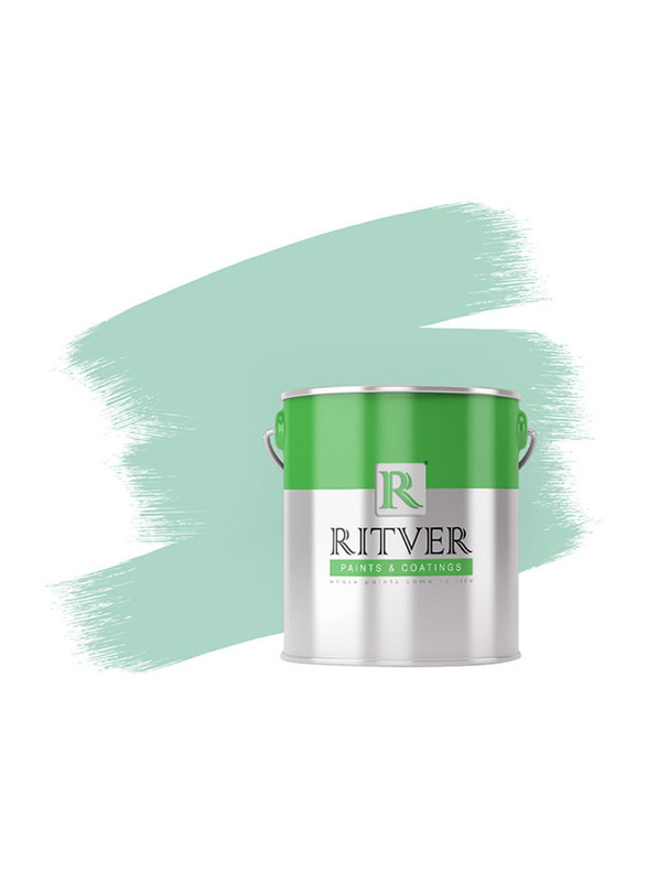 Ritver Premium Water-Based Wall Paint Emulsion, 3.6L, Pastel Green 602