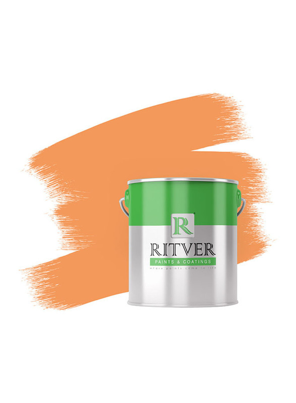 Ritver Premium Water-Based Wall Paint Emulsion, 3.6L, Deep Orange 251