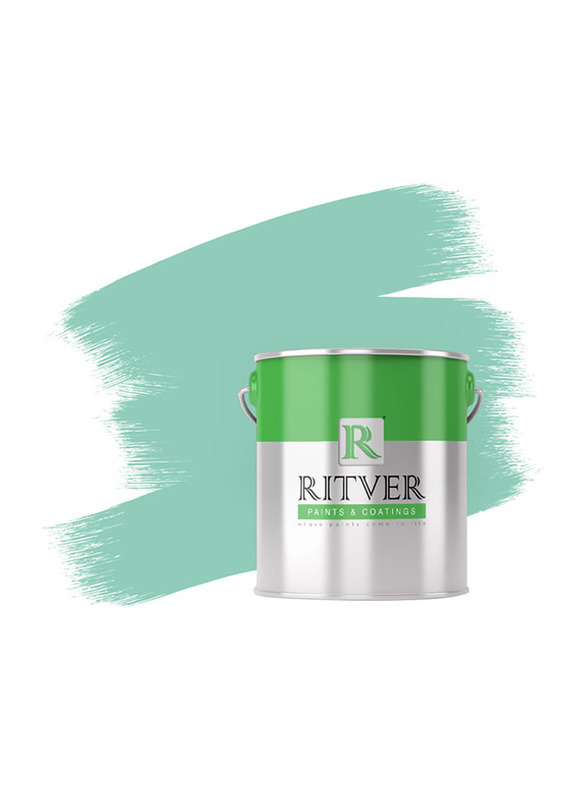 Ritver Premium Water-Based Wall Paint Emulsion, 3.6L, Apple Green 604