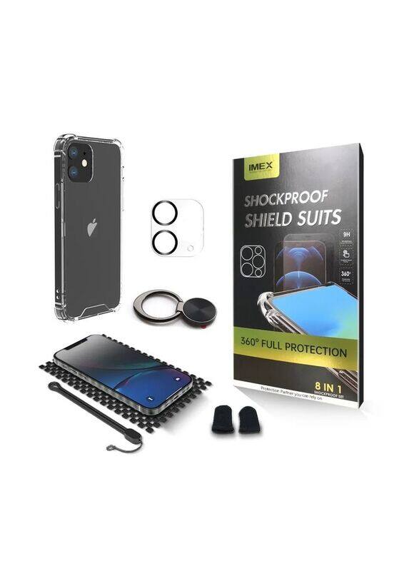 

Unspecified Imex Apple iPhone 12 Mobile Phone 360 Shockproof shield Suit Set, Clear