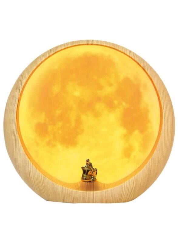

Generic LED USB Yellow Hidden Moon Scenery Ambient Night Light, Yellow