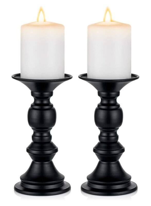 

Generic Candle Holders for Pillar Candles, 2 Pieces, 50mm, Black