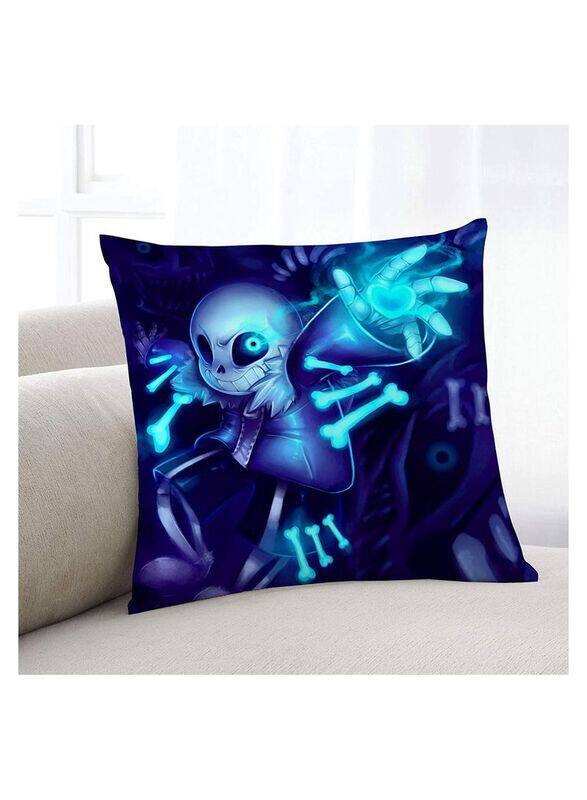 

Generic Undertale Sans Throw Pillow Cushion Cover, 18 x 18-inch, Blue