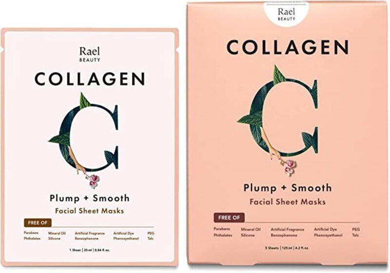 

Rael Beauty Collagen facial sheet masks 5 sheets