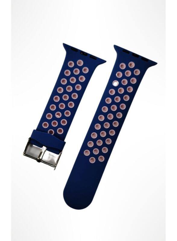 

Silicone Replacement Strap Watch Band for Apple Watch 42/44mm, Navy Blue