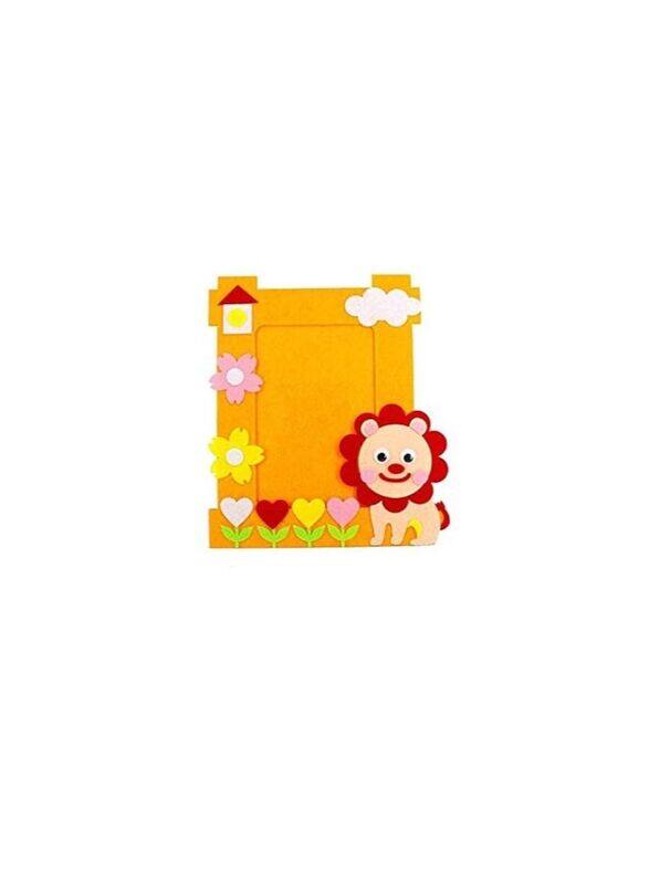 

Generic DIY Craft Kit Non-Woven Picture Frames with Cotton Stickers, Orange