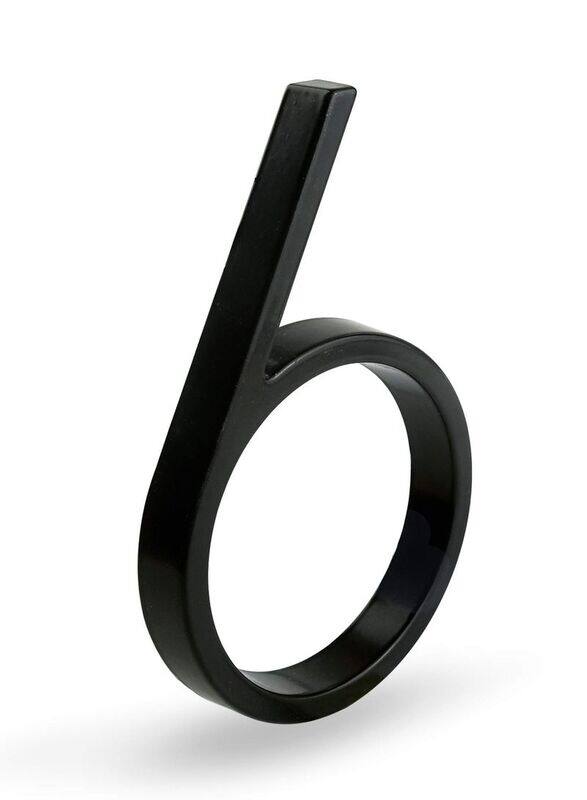 

Generic Modern Doors Metal Floating House Number 6 Sign, 5-inch, Black