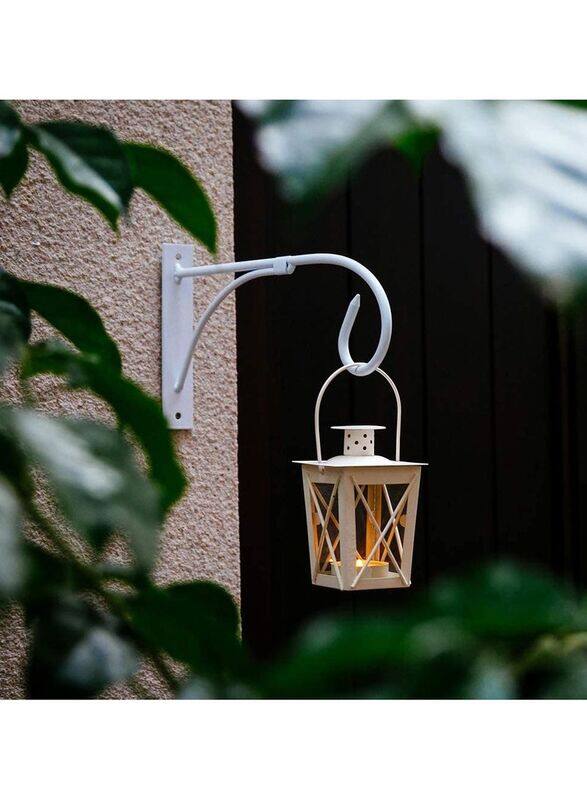 

Generic Portable Small Retro Iron Lantern, White