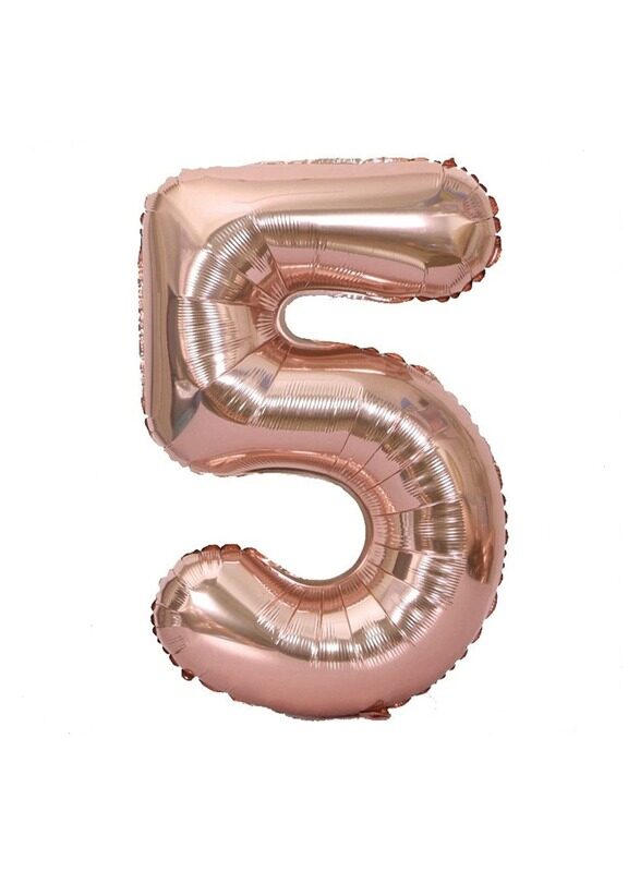 

Generic Rose Gold Number 5 Balloon for Birthday Party Decorations