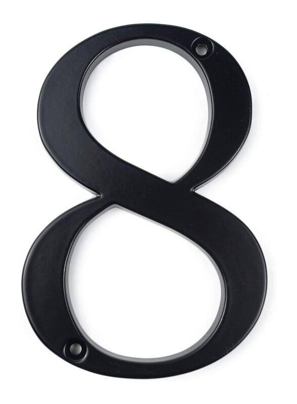 

Generic Zinc Alloy Modern Doors House Number 8 Sign, 10cm, Black