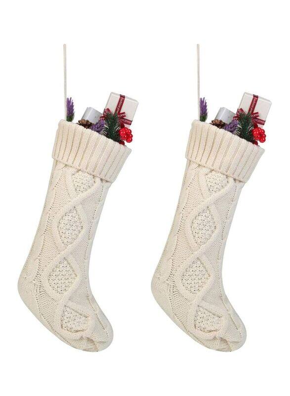 

Generic Christmas Stockings, 2 Pieces, Ivory