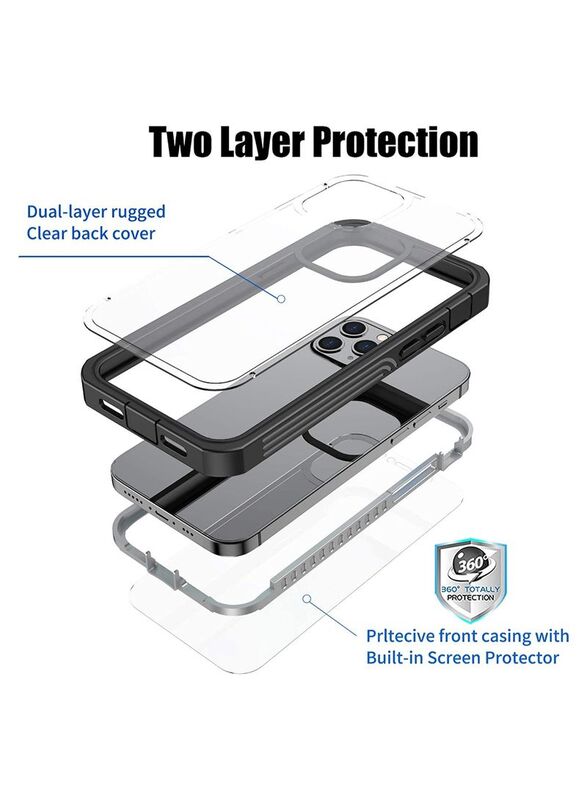 Apple iPhone 12 Mini TPU Mobile Phone Case Cover With Screen Protector, Clear