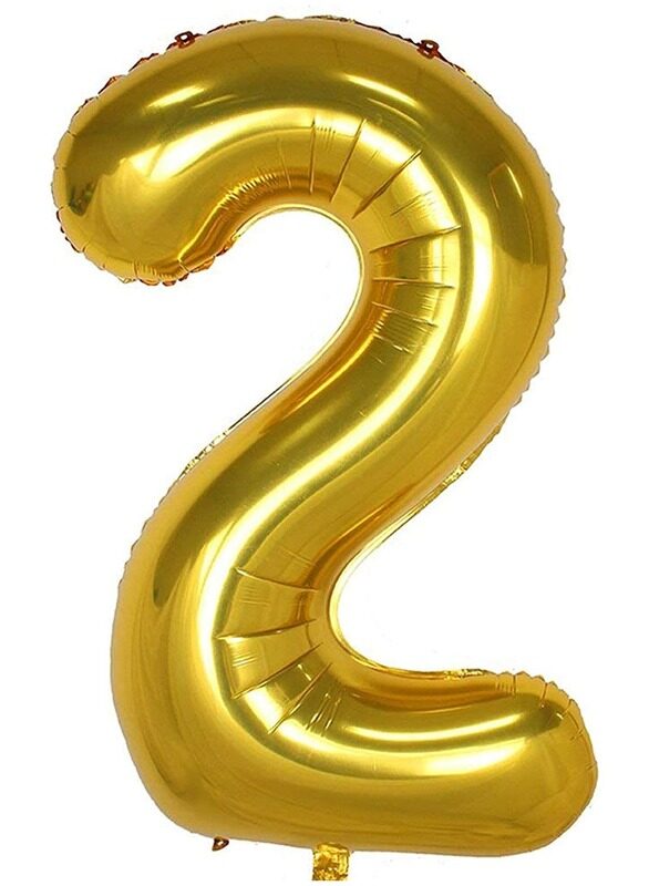 

Generic Gold Number 2 Balloon for Birthday Party Decoration