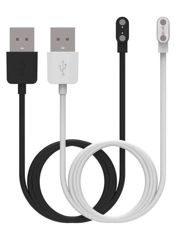 

Generic USB Magnetic 2.84mm Charging Cable Cord Set for ID205L/ID205U/ID205S/ID216/Umidigi Uwatch3/Ufit Smartwatch, Black/White