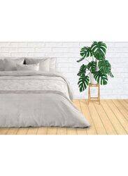 Reversible Branches Printed Duvet Cover Set, 1 Quilt + 2 Pillowcases, Grey