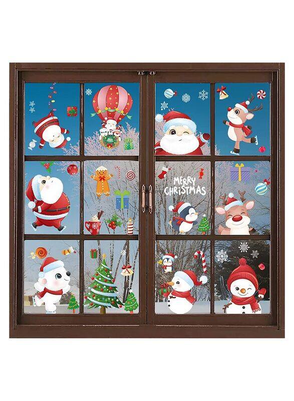 

Generic Reusable Christmas Window Stickers, 12 Sheets, Multicolour