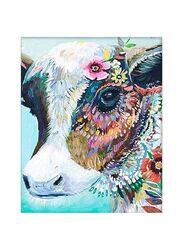 DIY Paint by Number Colourful Cow Painting Home Wall Decoration, 40 x 50cm, Multicolour