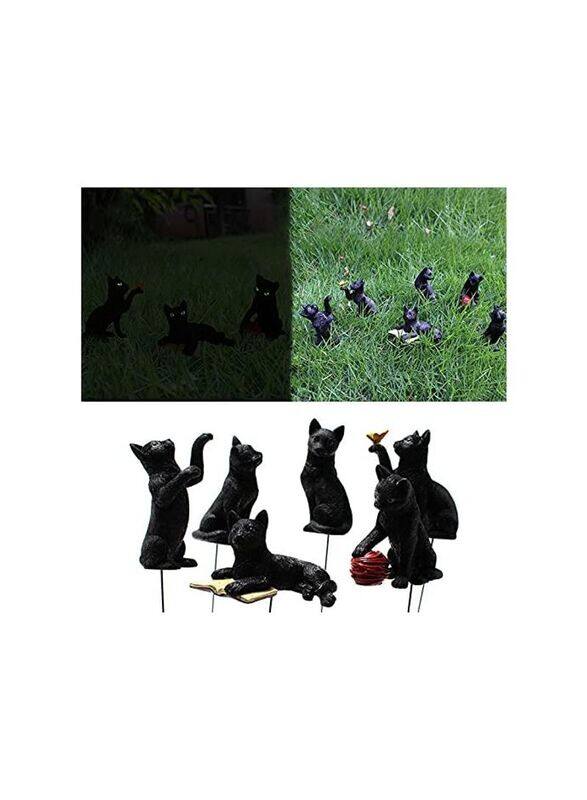 

Generic Doubts Cat Forms Garden Decoration 6 Pieces, Black