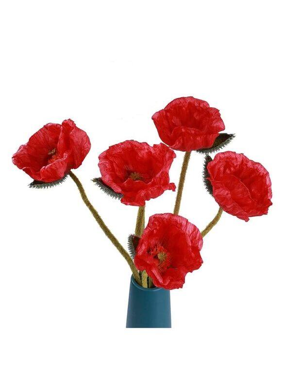 

Generic Artificial Bouquet Silk Flowers , Red