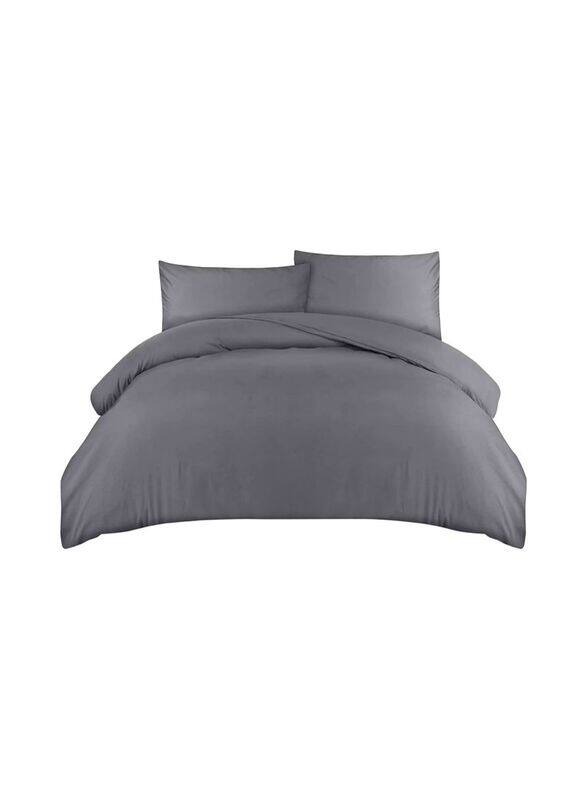 

Utopia Bedding Quilt Cover Set, 1 Quilt + 2 Pillow Cases, Double, Grey