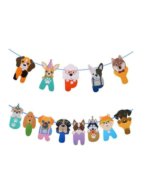 

Generic Puppy Happy Birthday Dog Banner, Multicolour