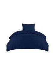 Utopia Bedding Brushed Microfiber Duvet Cover Set, 1 Duvet Cover + 1 Pillowcase, Single, Navy Blue