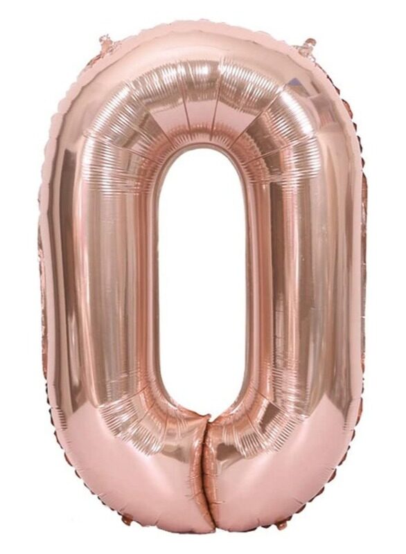 

Generic Rose Gold Number 0 Balloon for Birthday Party Decorations