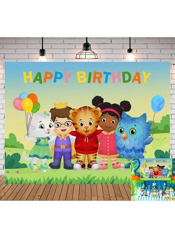 

Generic Cartoon Daniel Tiger's Neighborhood Photography Backdrop, Multicolour