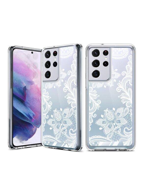 

Unspecified Galaxy S21 Ultra Floral Flower Design TPU Heavy Duty Protection Mobile Phone Case Cover, Multicolour