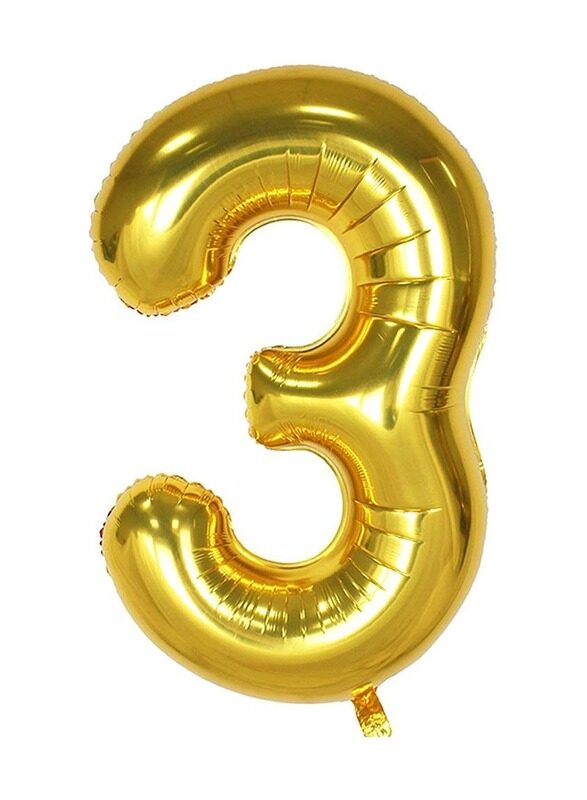 

Generic Gold Number 3 Balloon for Birthday Party Decorations