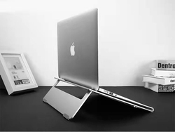 Strong Aluminium Foldable Laptop Stand, Silver