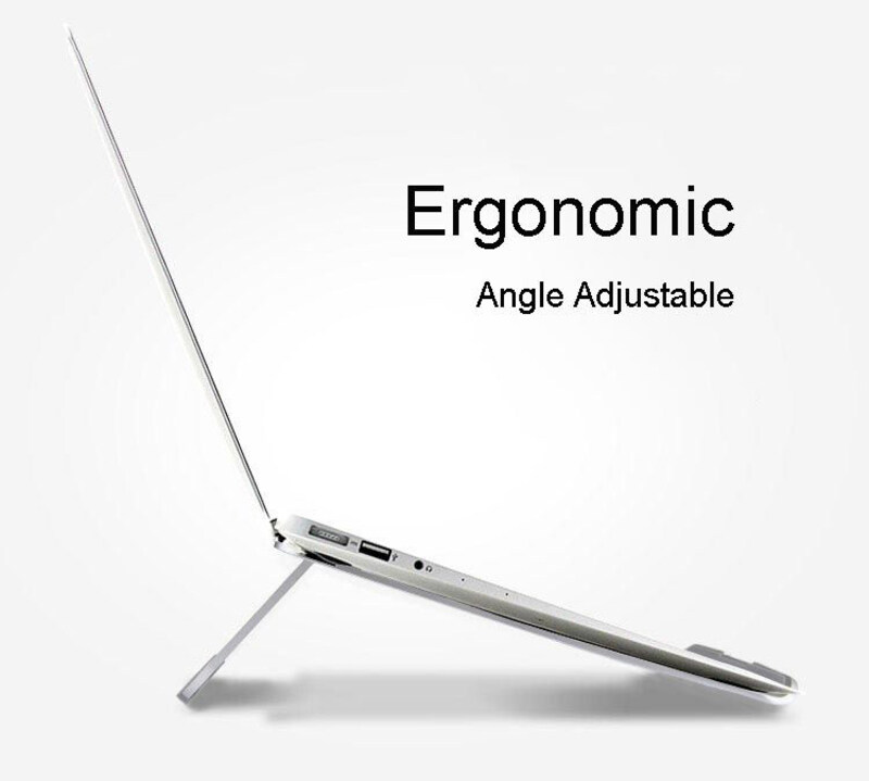 Strong Aluminium Foldable Laptop Stand, Silver