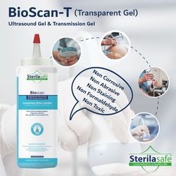 Sterilasafe BioScan-T Professional ECG Medical Ultrasound Transmission gel, Transparent Gel,for Beauty Application, Gel for Therapeutic Medical,250 ml